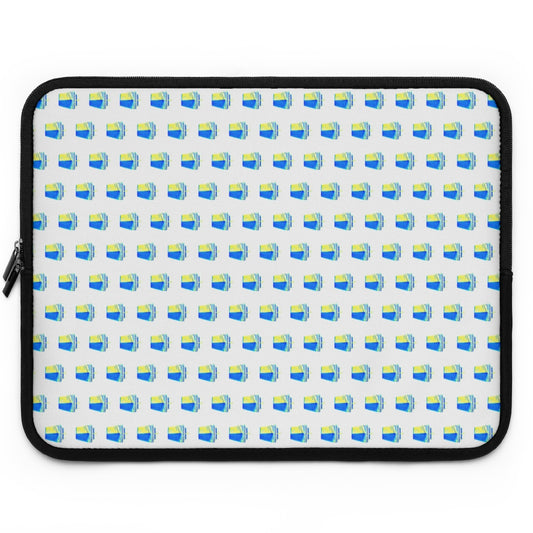 Getrott Old Blue Cruise Ships Pattern White Laptop Sleeve-Laptop Sleeve-Geotrott