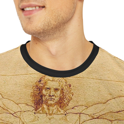 Da Vinci Vitruve Luc Viatour Classic Art Men's Polyester Tee (AOP)-All Over Prints-Geotrott