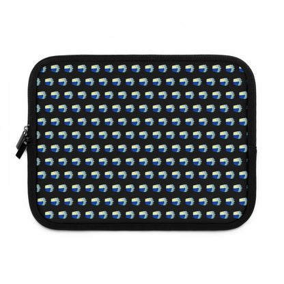 Getrott Old Blue Cruise Ships Pattern Black Laptop Sleeve-Laptop Sleeve-Geotrott