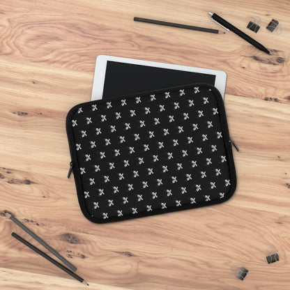 Getrott Black and White Magnum Guns Pattern Black Laptop Sleeve-Laptop Sleeve-Geotrott