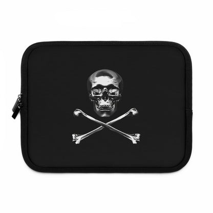 Getrott Black Skull and Bones Laptop Sleeve-Laptop Sleeve-Geotrott