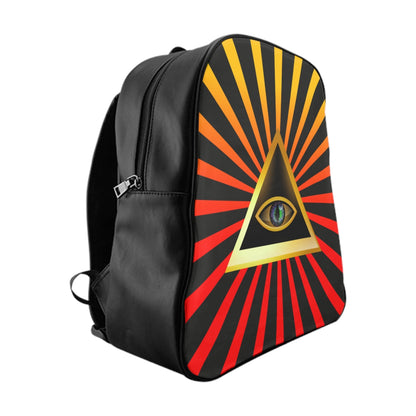 Getrott Illuminati Triangle Eye School Backpack Carry-On Travel Check Luggage 4-Wheel Spinner Suitcase Bag Multiple Colors and Sizes-Bags-Geotrott