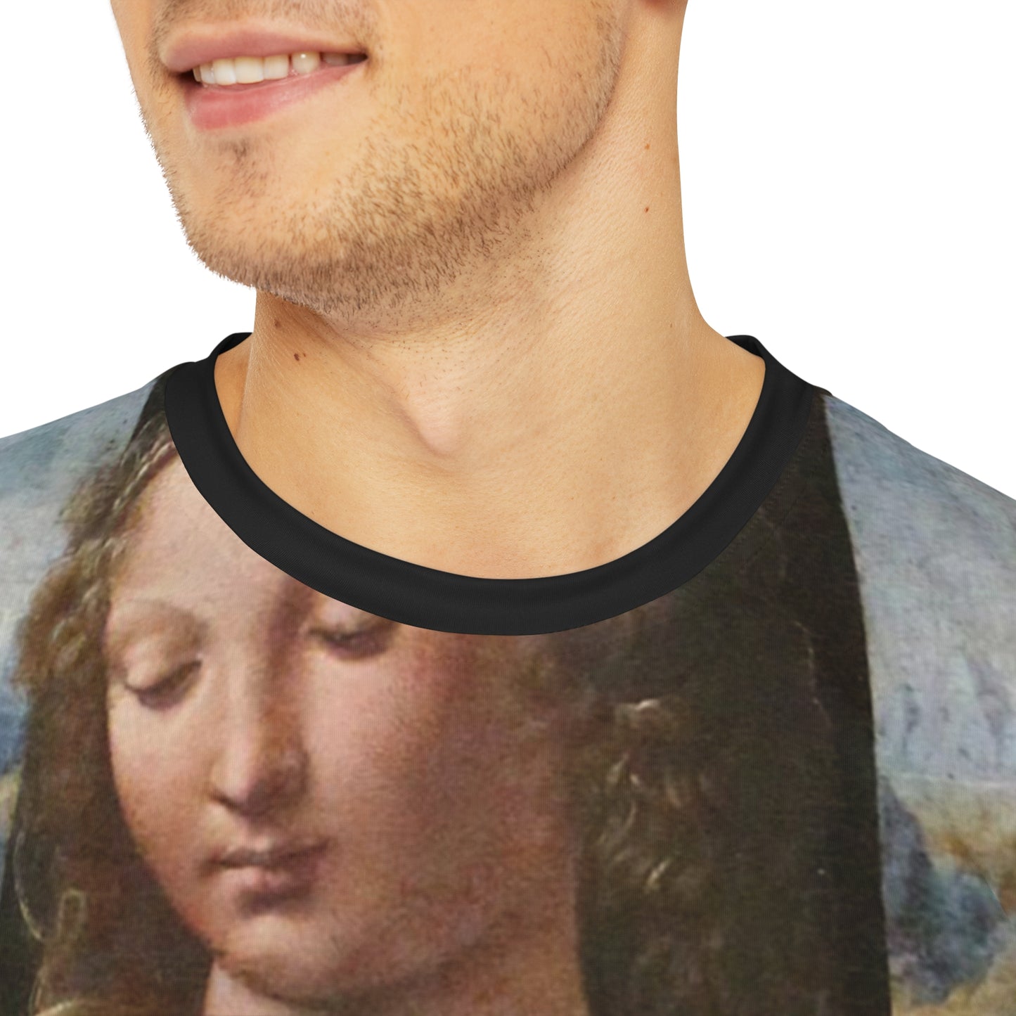 Leonardo da Vinci Madonna of the Carnation Classic Art Men's Polyester Tee (AOP)-All Over Prints-Geotrott