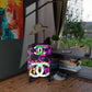 Getrott Chanellike Eddy Bogaert Graffiti Art Collection Black Cabin Suitcase Inner Pockets Extended Storage Adjustable Telescopic Handle Inner Pockets Double wheeled Polycarbonate Hard-shell Built-in Lock