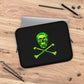 Getrott Green Skull and Bones Black Laptop Sleeve