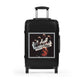 Getrott Judas Priest British Steel 1980 Black Cabin Suitcase Inner Pockets Extended Storage Adjustable Telescopic Handle Inner Pockets Double wheeled Polycarbonate Hard-shell Built-in Lock