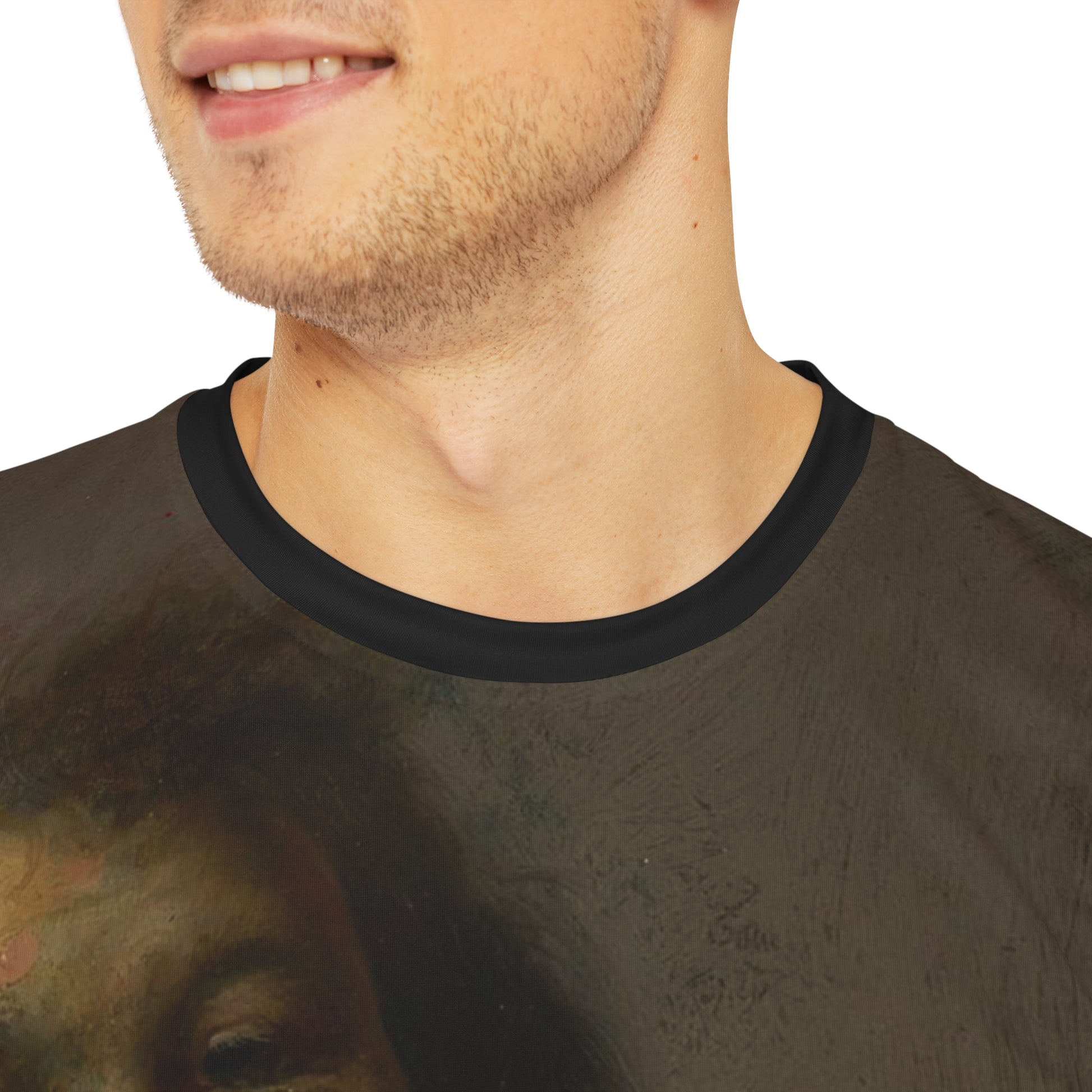 Rembrandt Laughing Painting by Rembrandt Classic Art Men's Polyester Tee (AOP)-All Over Prints-Geotrott