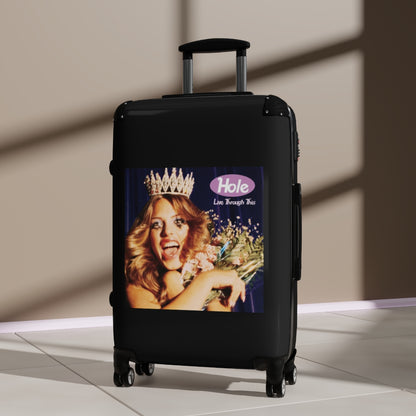 Getrott Hole Live Through This 1994 Black Cabin Suitcase Extended Storage Adjustable Telescopic Handle Double wheeled Polycarbonate Hard-shell Built-in Lock-Bags-Geotrott