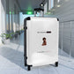 Getrott The Notorious BIG Ready To Die White Cabin Suitcase Inner Pockets Extended Storage Adjustable Telescopic Handle Inner Pockets Double wheeled Polycarbonate Hard-shell Built-in Lock