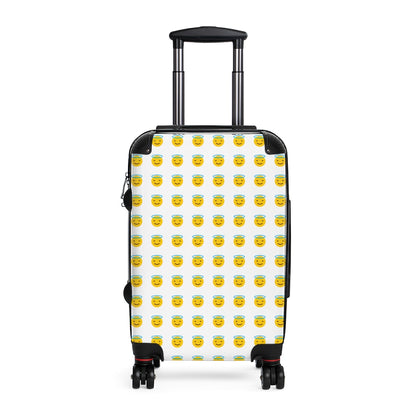 Getrott Emojis Smiling Face with Halo Cabin Suitcase Extended Storage Adjustable Telescopic Handle Double wheeled Polycarbonate Hard-shell Built-in Lock-Bags-Geotrott