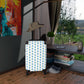 Getrott Cruise Ship Blue Pattern White Cabin Luggage Inner Pockets Extended Storage Adjustable Telescopic Handle Inner Pockets Double wheeled Polycarbonate Hard-shell Built-in Lock