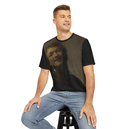 Rembrandt Laughing Painting by Rembrandt Classic Art Men's Polyester Tee (AOP)-All Over Prints-Geotrott