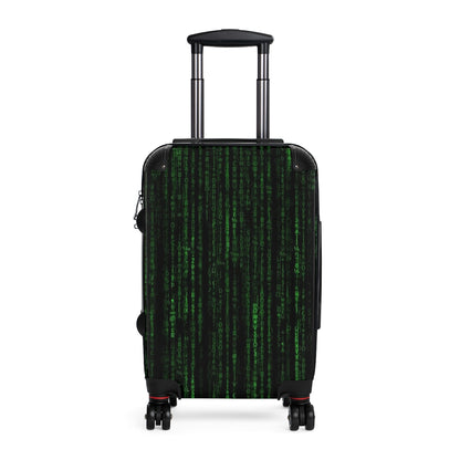 Getrott The Matrix Reloaded Resurrections Revolutions Trilogy Matrixmovies Glitch in the Matrix Animatrix Keanu Reeves World Classic Poster Black Cabin Suitcase Carry-On Travel Check Luggage 4-Wheel Spinner Suitcase Bag Multiple Colors and Sizes-Bags-Geotrott