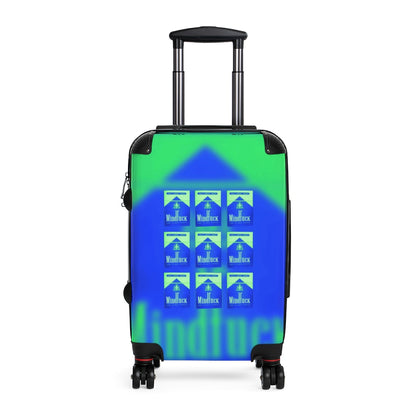 Getrott Dont Smoke Rave MindFuck Come to Nasa Country Nightclub Flyer Grid Blue Cabin Suitcase Inner Pockets Extended Storage Adjustable Telescopic Handle Inner Pockets Double wheeled Polycarbonate Hard-shell Built-in Lock