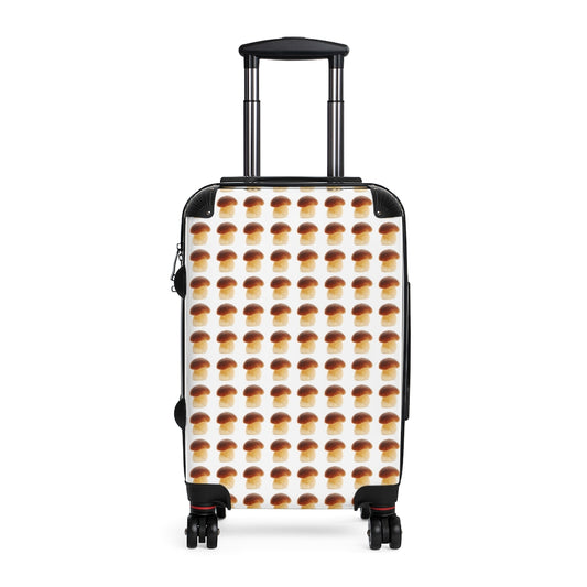 Getrott Mushroom Grid Pattern Cabin Suitcase Extended Storage Adjustable Telescopic Handle Double wheeled Polycarbonate Hard-shell Built-in Lock-Bags-Geotrott
