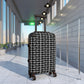 Getrott Goldfish Pattern Black and White Cabin Suitcase Inner Pockets Extended Storage Adjustable Telescopic Handle Inner Pockets Double wheeled Polycarbonate Hard-shell Built-in Lock