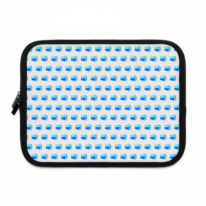 Getrott Turquoise Cruise Ships Pattern White Laptop Sleeve-Laptop Sleeve-Geotrott