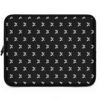 Getrott Black and White Magnum Guns Pattern Black Laptop Sleeve-Laptop Sleeve-Geotrott