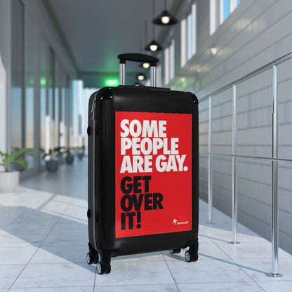 Getrott Some People are Gay Get Over It Stonewall World Classic Poster Black Cabin Suitcase Extended Storage Adjustable Telescopic Handle Double wheeled Polycarbonate Hard-shell Built-in Lock-Bags-Geotrott