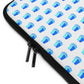 Getrott Turquoise Cruise Ships Pattern White Laptop Sleeve
