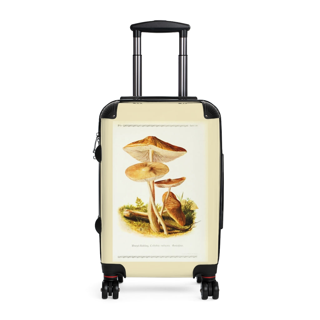 Getrott Mushroom Murzel Rubling Collybia Radicata Farm Collection Cabin Suitcase Inner Pockets Extended Storage Adjustable Telescopic Handle Inner Pockets Double wheeled Polycarbonate Hard-shell Built-in Lock
