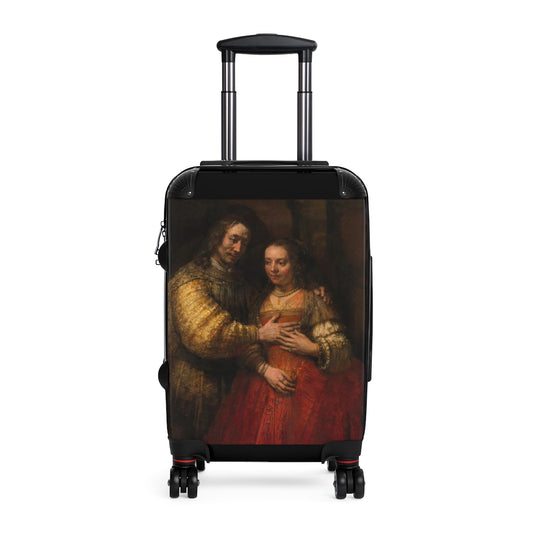 Getrott The Jewish Bride by Rembrandt Black Cabin Suitcase Extended Storage Adjustable Telescopic Handle Double wheeled Polycarbonate Hard-shell Built-in Lock-Bags-Geotrott