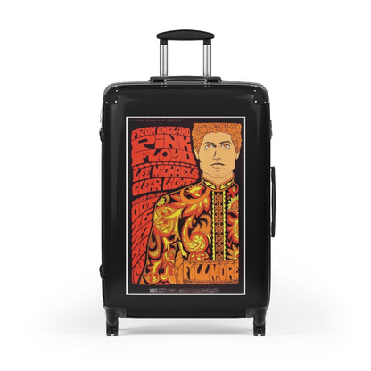 Getrott From England Pink Floyd Lee Michaels Clear Lights World Classic Poster Black Cabin Suitcase Extended Storage Adjustable Telescopic Handle Double wheeled Polycarbonate Hard-shell Built-in Lock-Bags-Geotrott