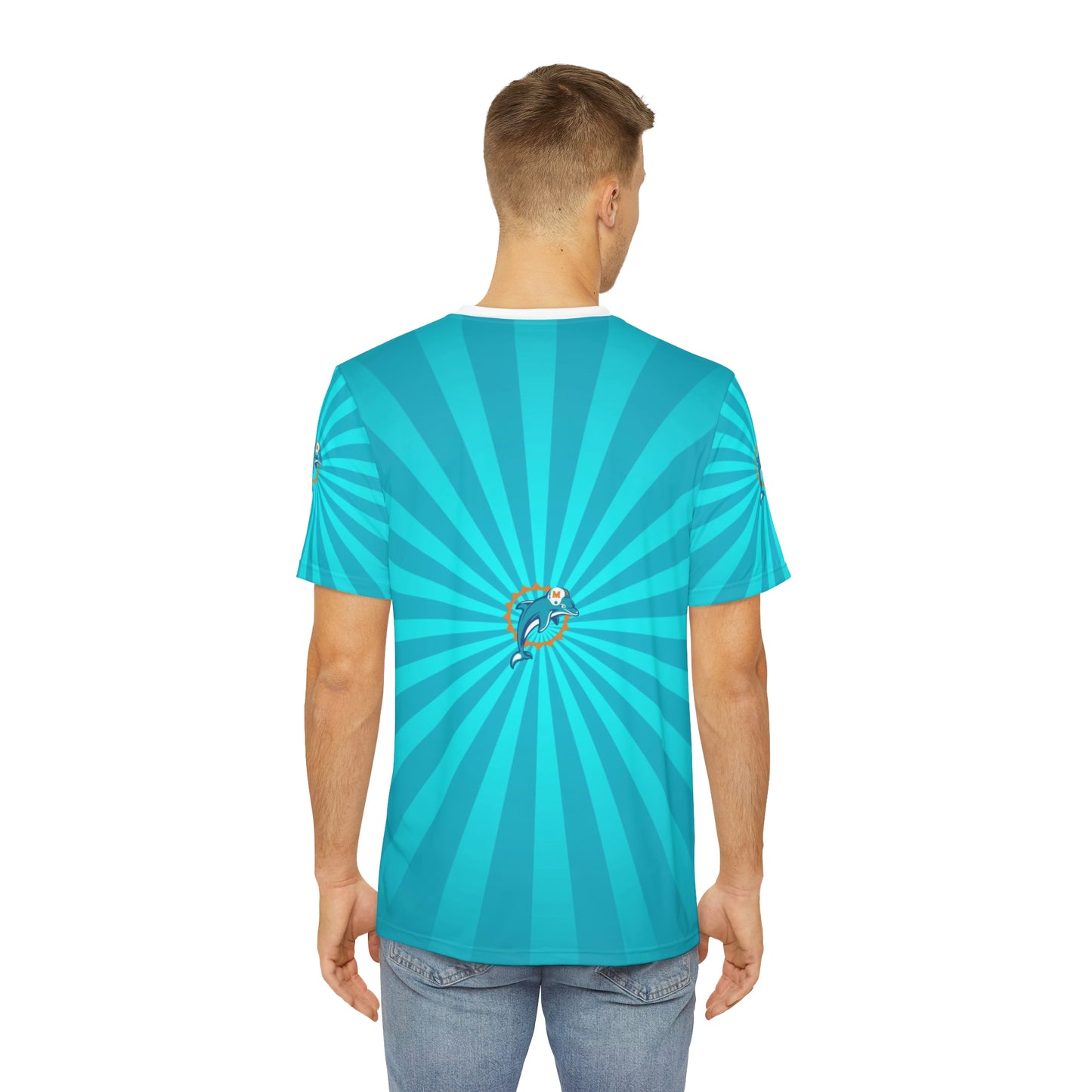 Geotrott NFL Miami Dolphins Men's Polyester All Over Print Tee T-Shirt