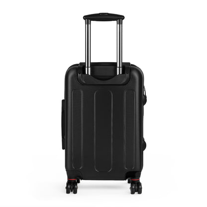 Getrott Black Pink Skull & Bones Emblem Cabin Suitcase Extended Storage Adjustable Telescopic Handle Double wheeled Polycarbonate Hard-shell Built-in Lock-Bags-Geotrott