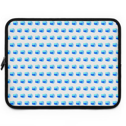 Getrott Turquoise Cruise Ships Pattern White Laptop Sleeve-Laptop Sleeve-Geotrott