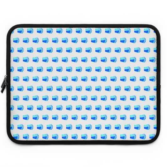 Getrott Turquoise Cruise Ships Pattern White Laptop Sleeve-Laptop Sleeve-Geotrott