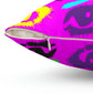 Geotrott Pink Warhol Style Eyes Art Multy Colored Eyes Grid Spun Polyester Square Pillow