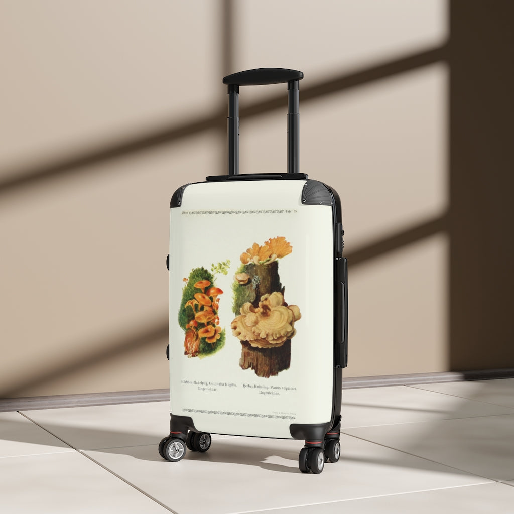 Getrott Mushrooms Omphalia Fragilis Panus Stipticus Farm Collection Cabin Suitcase Extended Storage Adjustable Telescopic Handle Double wheeled Polycarbonate Hard-shell Built-in Lock-Bags-Geotrott