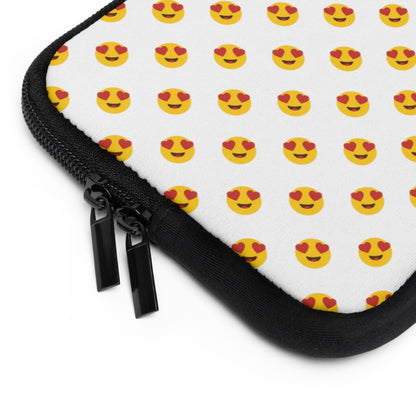 Getrott Emoji Smilling Face with Heart Eyes Laptop Sleeve-Laptop Sleeve-Geotrott