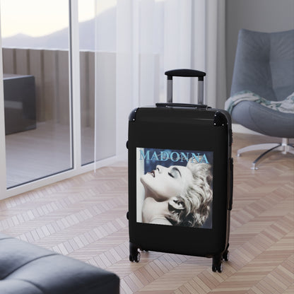 Getrott Madonna True Blue 1986 Black Cabin Suitcase Extended Storage Adjustable Telescopic Handle Double wheeled Polycarbonate Hard-shell Built-in Lock-Bags-Geotrott