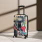 Getrott Cool Alien Graffiti Painting Cabin Suitcase Inner Pockets Extended Storage Adjustable Telescopic Handle Inner Pockets Double wheeled Polycarbonate Hard-shell Built-in Lock