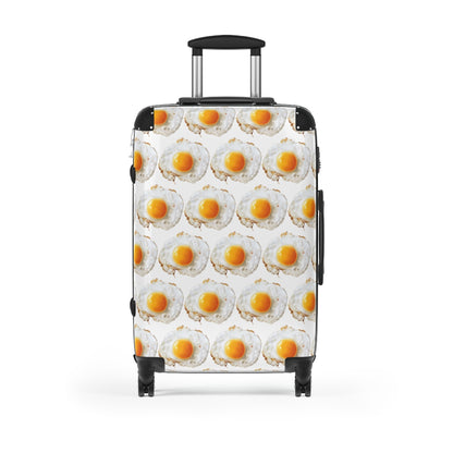 Getrott Scrambled Eggs in Microwave Black Cabin Suitcase Extended Storage Adjustable Telescopic Handle Double wheeled Polycarbonate Hard-shell Built-in Lock-Bags-Geotrott