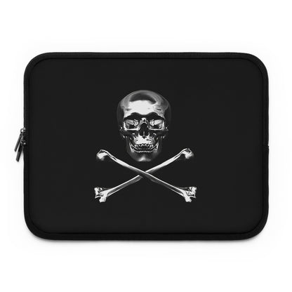 Getrott Black Skull and Bones Laptop Sleeve-Laptop Sleeve-Geotrott