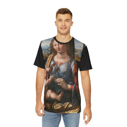 Leonardo da Vinci Madonna of the Carnation Classic Art Men's Polyester Tee (AOP)-All Over Prints-Geotrott