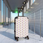 Getrott Cruise Ship Purple Yellow Pattern White Cabin Suitcase Inner Pockets Extended Storage Adjustable Telescopic Handle Inner Pockets Double wheeled Polycarbonate Hard-shell Built-in Lock