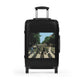 Getrott The Beatles Abbey Road 1969 Black Cabin Suitcase Inner Pockets Extended Storage Adjustable Telescopic Handle Inner Pockets Double wheeled Polycarbonate Hard-shell Built-in Lock