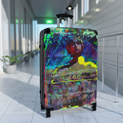 Getrott Eddy Bogaert Halloween Skull Graffiti Art Collection Poster 3 Black Cabin Suitcase Extended Storage Adjustable Telescopic Handle Double wheeled Polycarbonate Hard-shell Built-in Lock-Bags-Geotrott