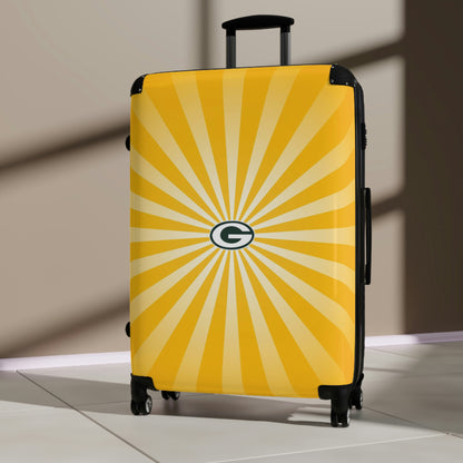 Geotrott Greenbay Packers National Football League NFL Team Logo Cabin Suitcase Rolling Luggage Checking Bag-Bags-Geotrott