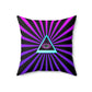 Geotrott lluminati Eye All seeing Eye with Rays Art Pink Purple Rays Art Spun Polyester Square Pillow