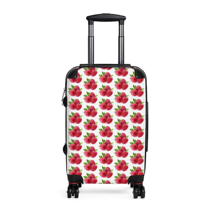 Getrott Raspberries Fruit Pattern Cabin Suitcase Extended Storage Adjustable Telescopic Handle Double wheeled Polycarbonate Hard-shell Built-in Lock-Bags-Geotrott