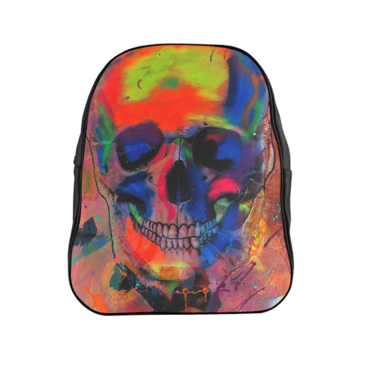 Getrott Eddy Bogaert Halloween Skull Graffiti Art Collection Poster 2 Black School Backpack Carry-On Travel Check Luggage 4-Wheel Spinner Suitcase Bag Multiple Colors and Sizes