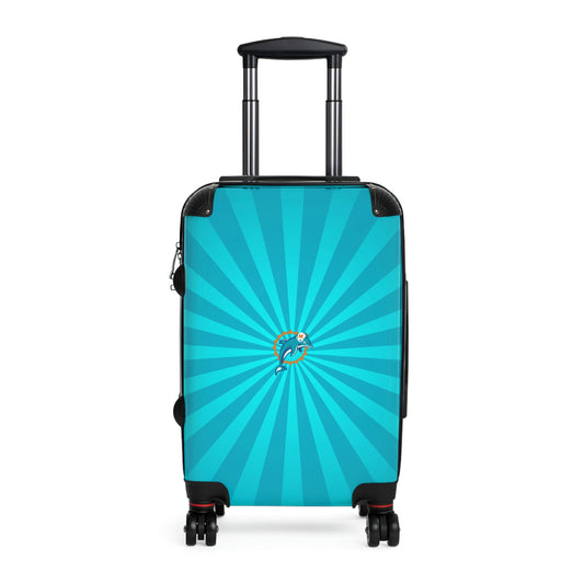 Geotrott Miami Dolphins National Football League NFL Team Logo Cabin Suitcase Rolling Luggage Checking Bag-Bags-Geotrott