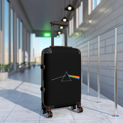 Getrott Pink Floyd Album Cover Black Cabin Suitcase Extended Storage Adjustable Telescopic Handle Double wheeled Polycarbonate Hard-shell Built-in Lock-Bags-Geotrott