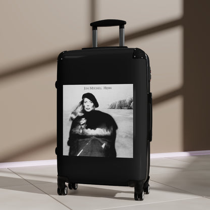 Getrott Joni Mitchell Hejira 1976 Black Cabin Suitcase Extended Storage Adjustable Telescopic Handle Double wheeled Polycarbonate Hard-shell Built-in Lock-Bags-Geotrott