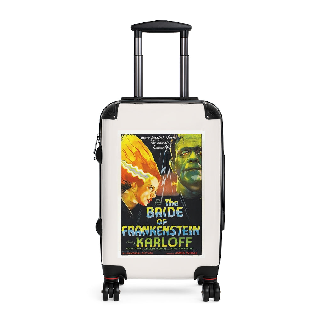 Getrott The Bride of Frankestein Karloff Movie Poster Collection Cabin Suitcase Inner Pockets Extended Storage Adjustable Telescopic Handle Inner Pockets Double wheeled Polycarbonate Hard-shell Built-in Lock